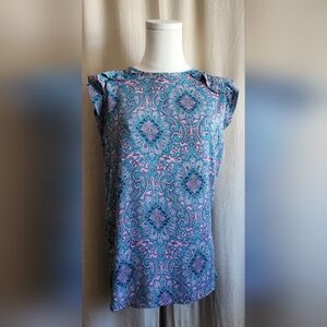 Loft Women's Sleeveless Paisley Blouse